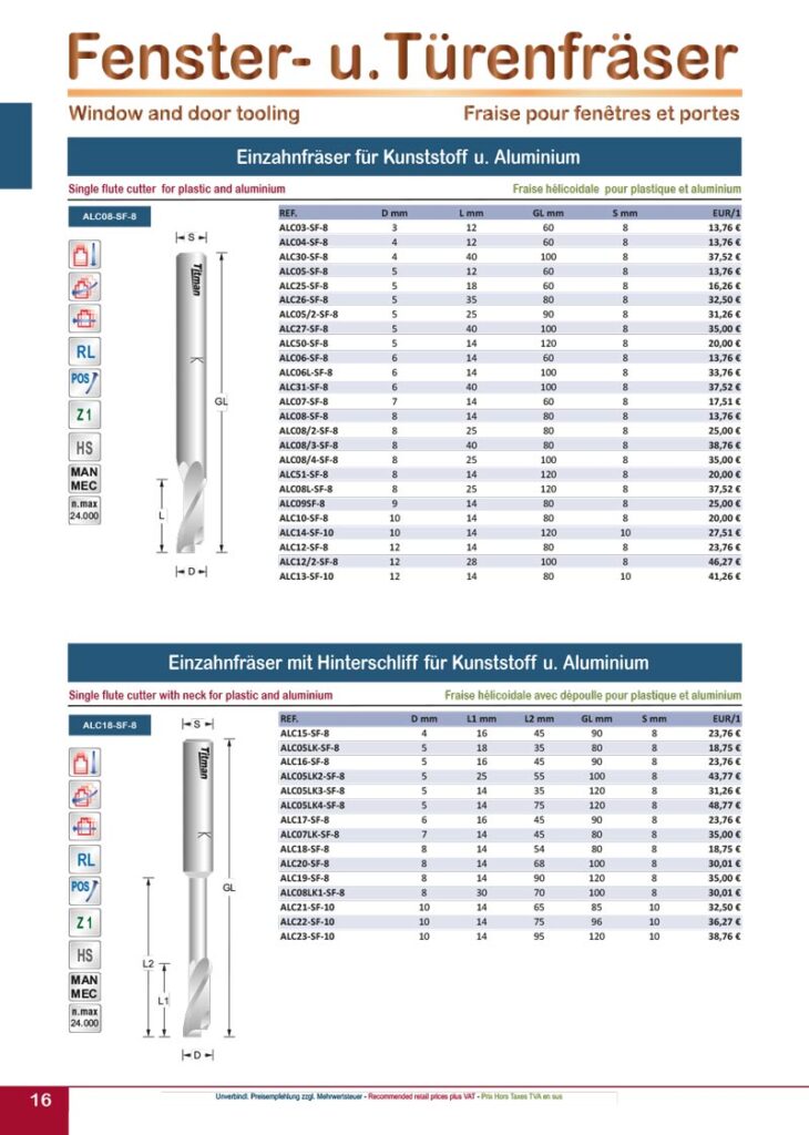 titman katalog 2023 fenster und tuerenfraeser seite 01