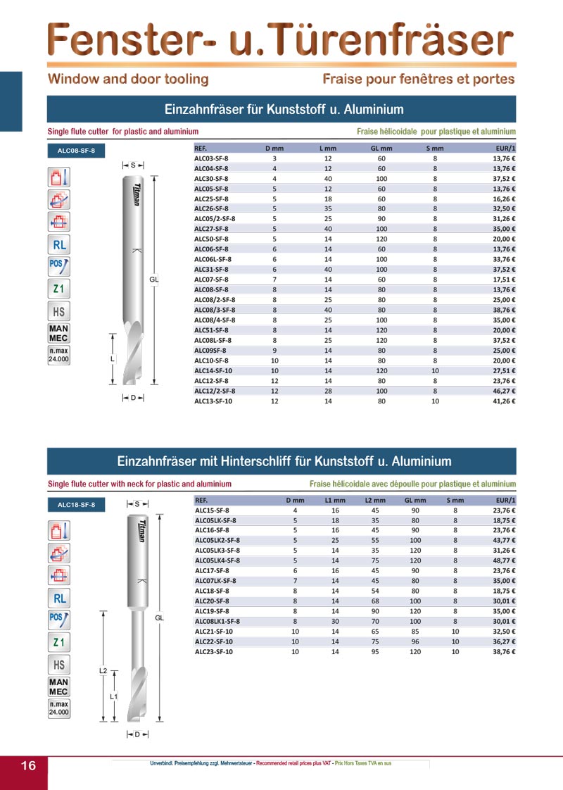 titman katalog 2023 fenster und tuerenfraeser seite 01