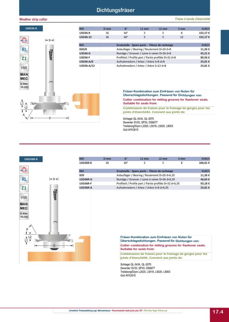 titman katalog 2023 fenster und tuerenfraeser seite 06