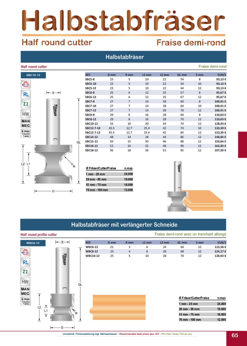 titman katalog 2023 halbstabfraeser seite 01