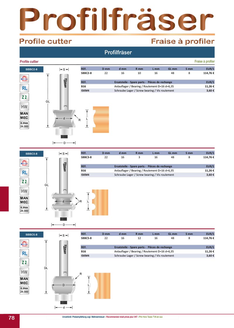 titman katalog 2023 profilfraeser seite 01