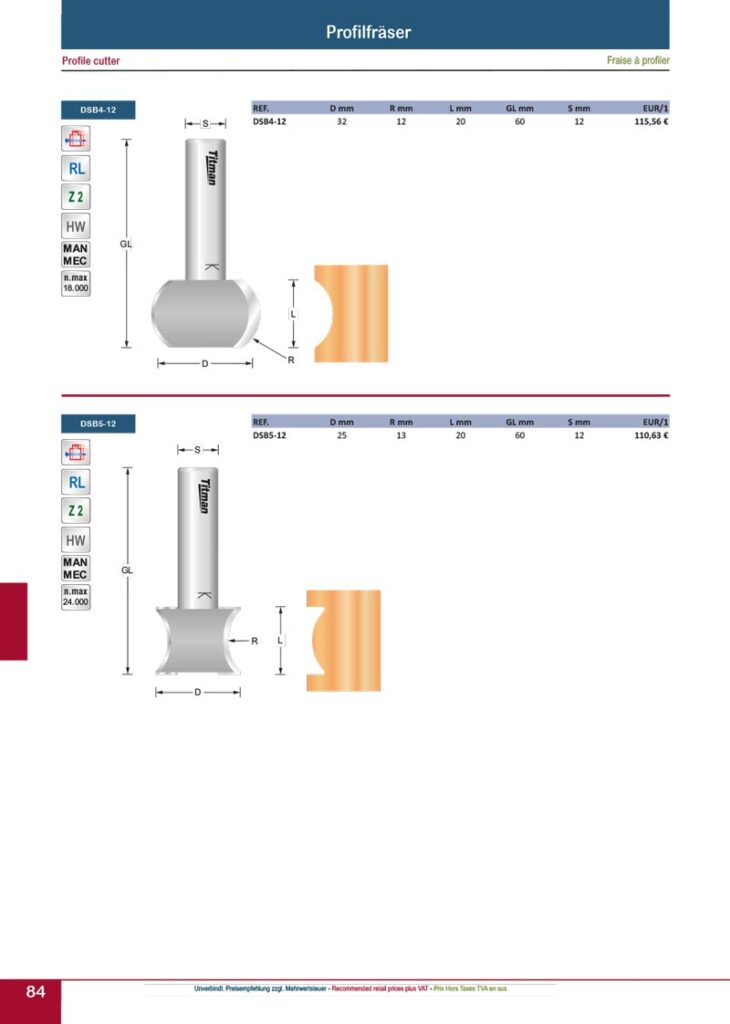 titman katalog 2023 profilfraeser seite 07